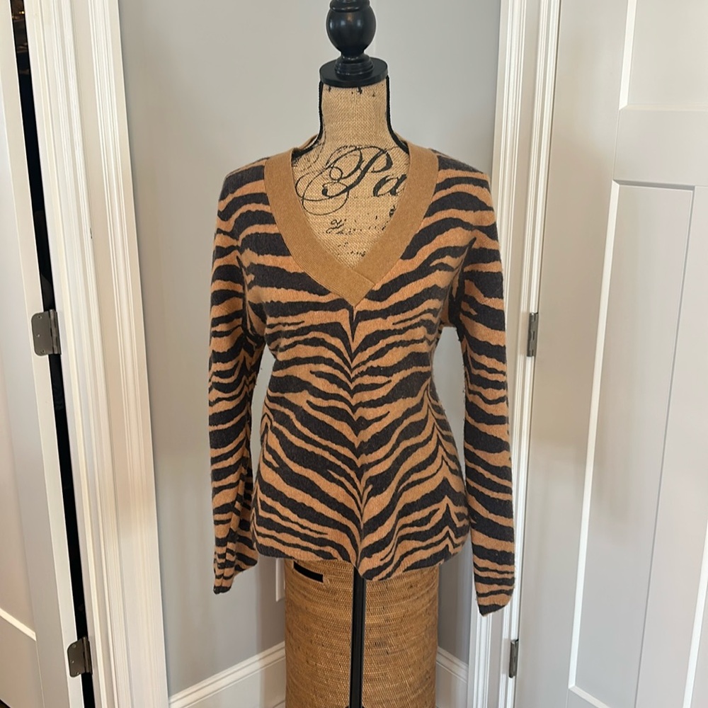 Rails Tiger strip cashmere and wool sweater